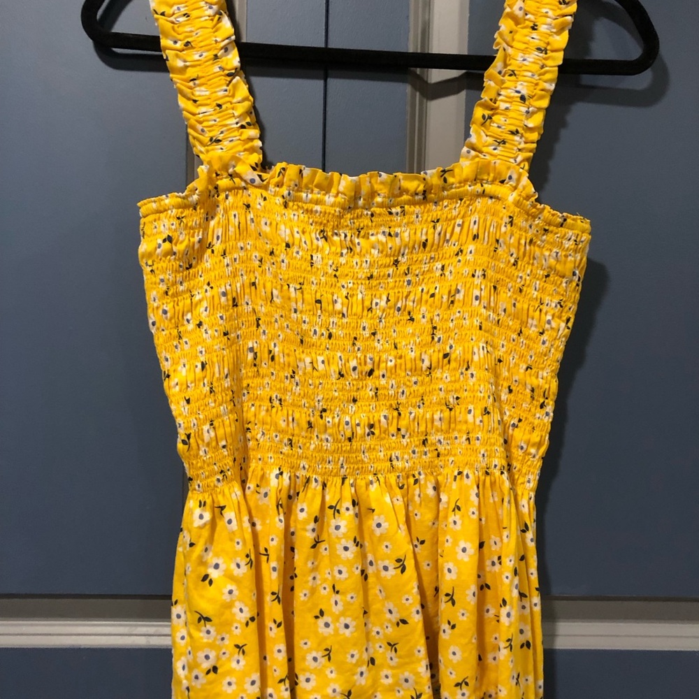 kate spade Yellow Floral Peplum Top